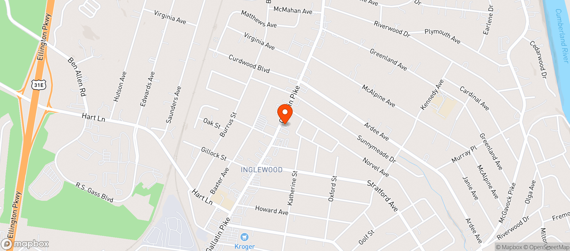 Map showing Inglewood Lounge