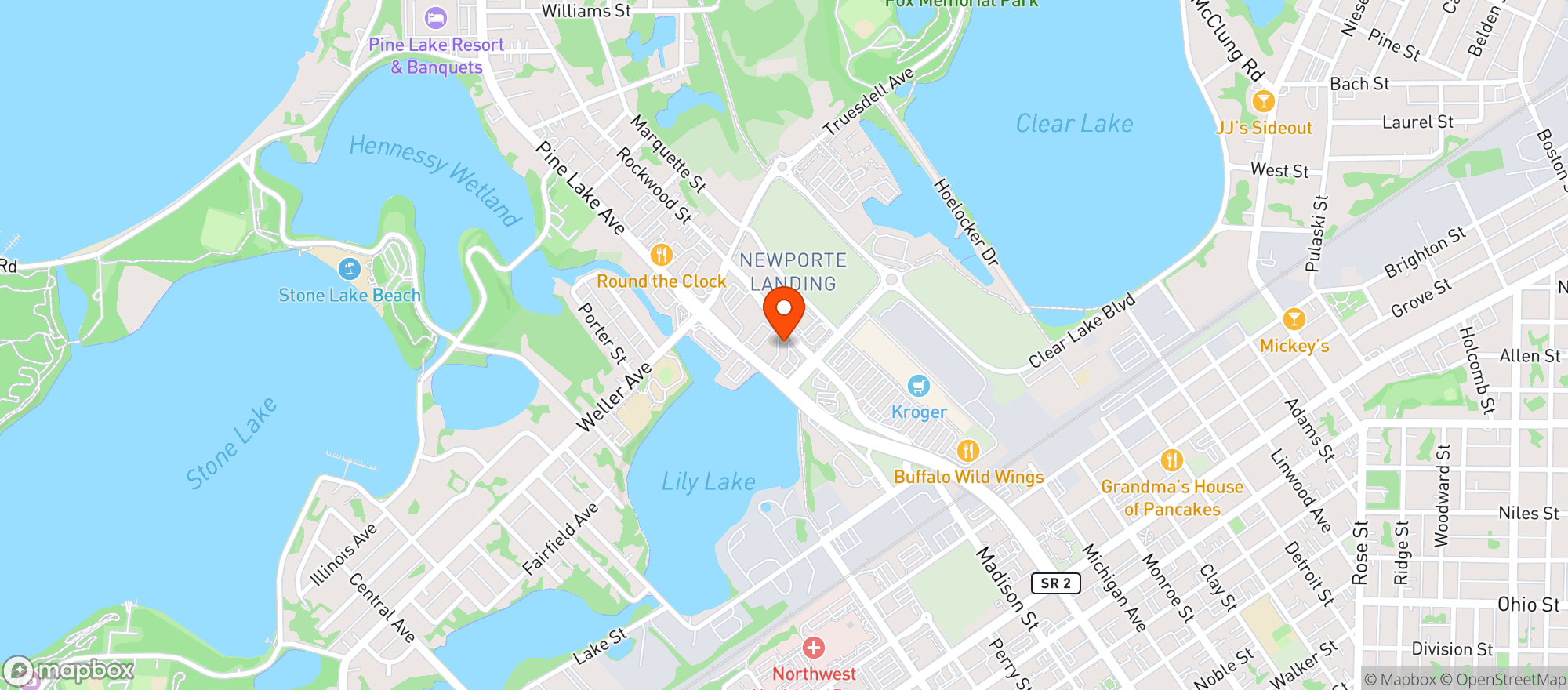 Map showing Victory Vapes