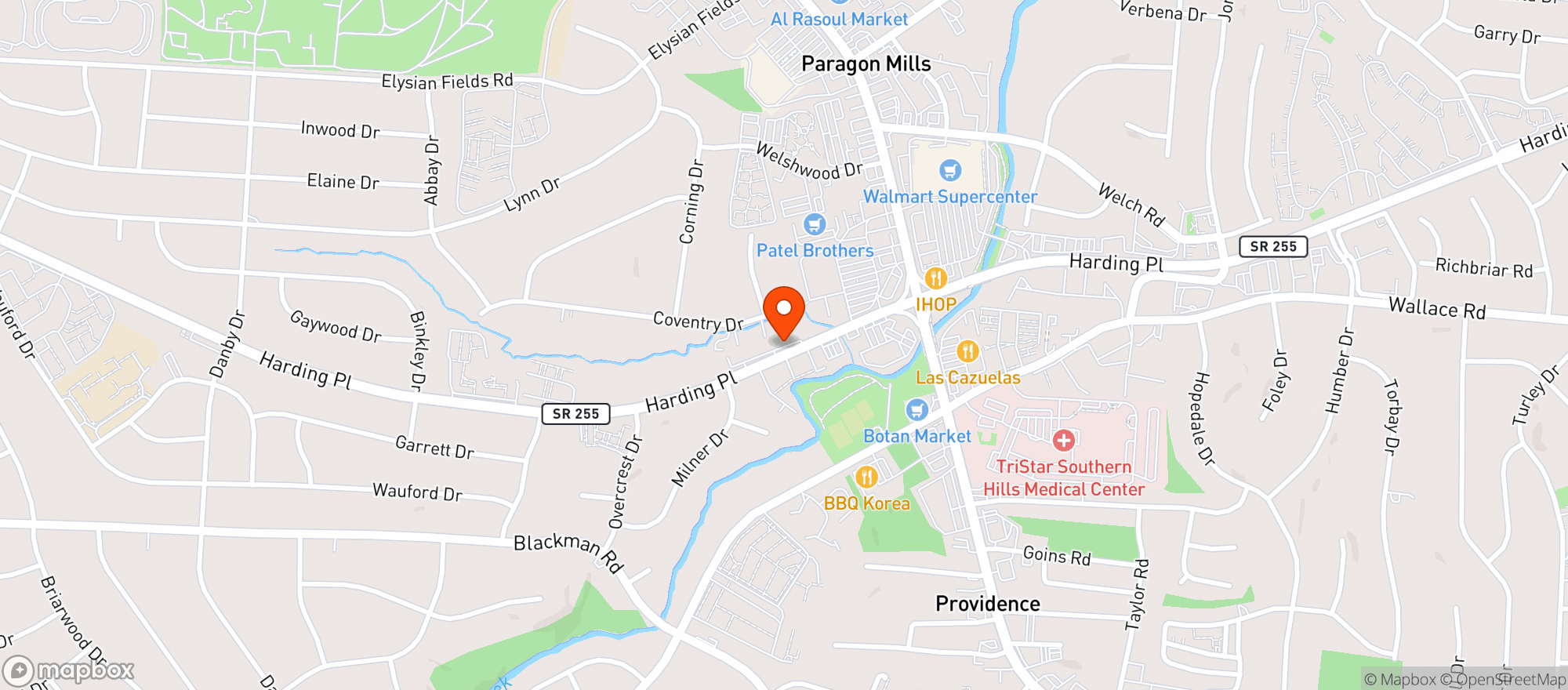 Map showing MAPCO