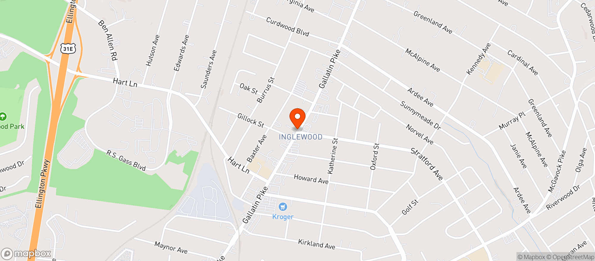 Map showing Roys Tavern