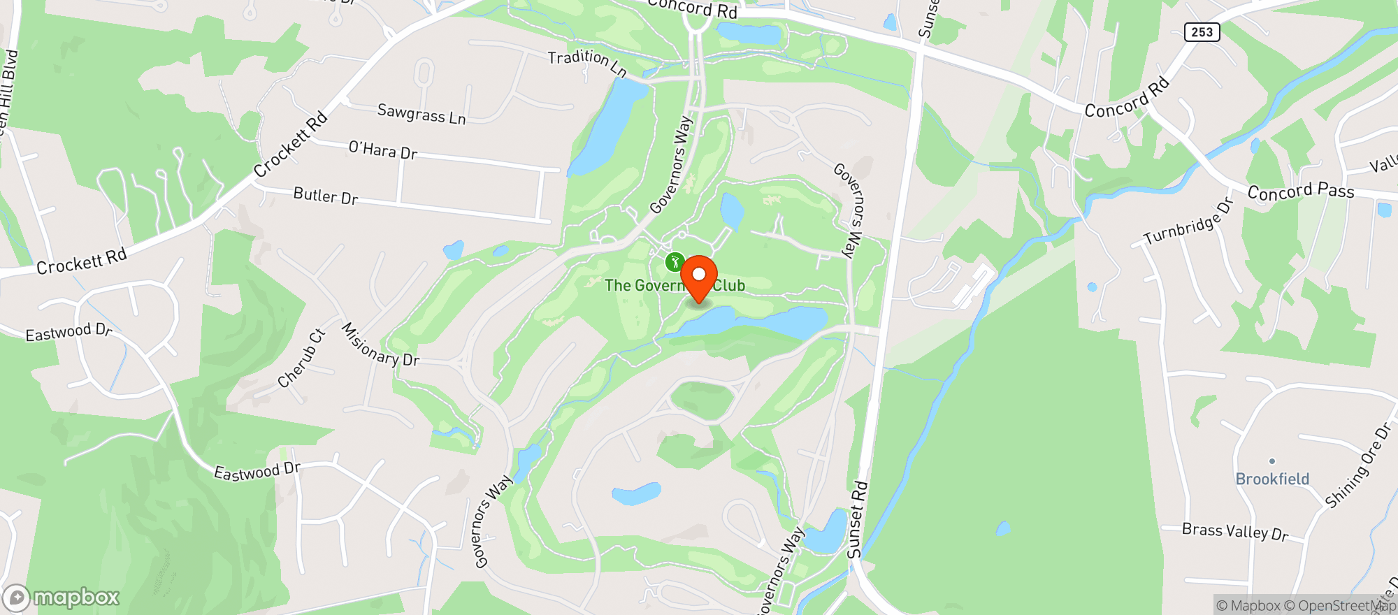 Map showing Governor'S Golf Club