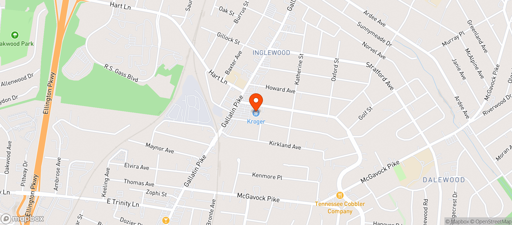Map showing Nashville (026) - 00884 - Inglewood