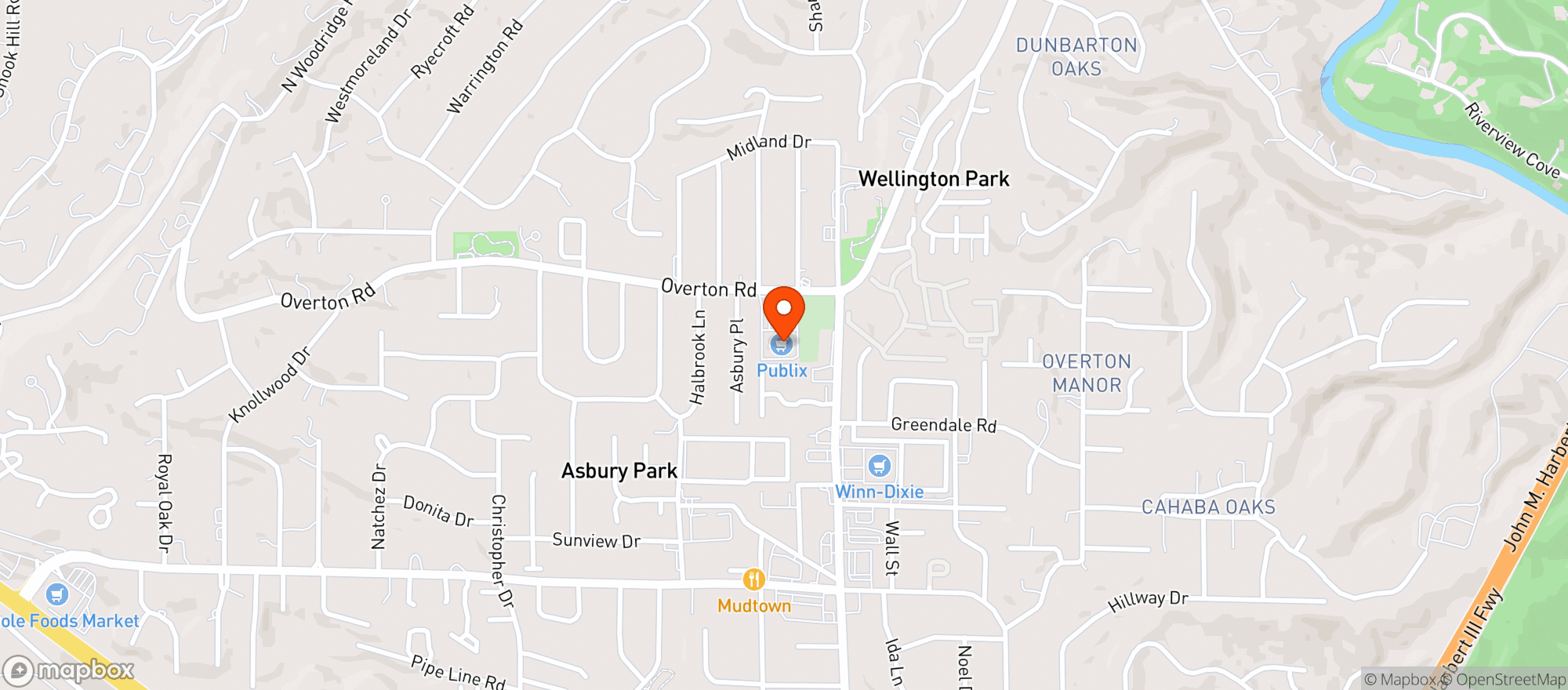 Map showing Publix