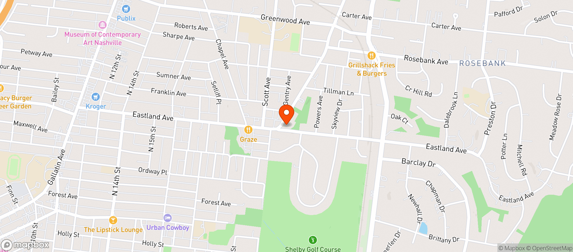 Map showing Noko Nashville