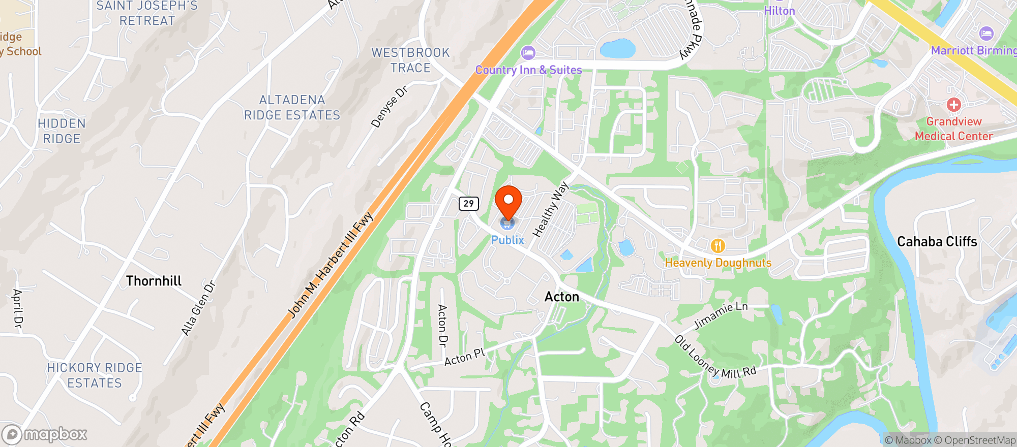 Map showing Publix