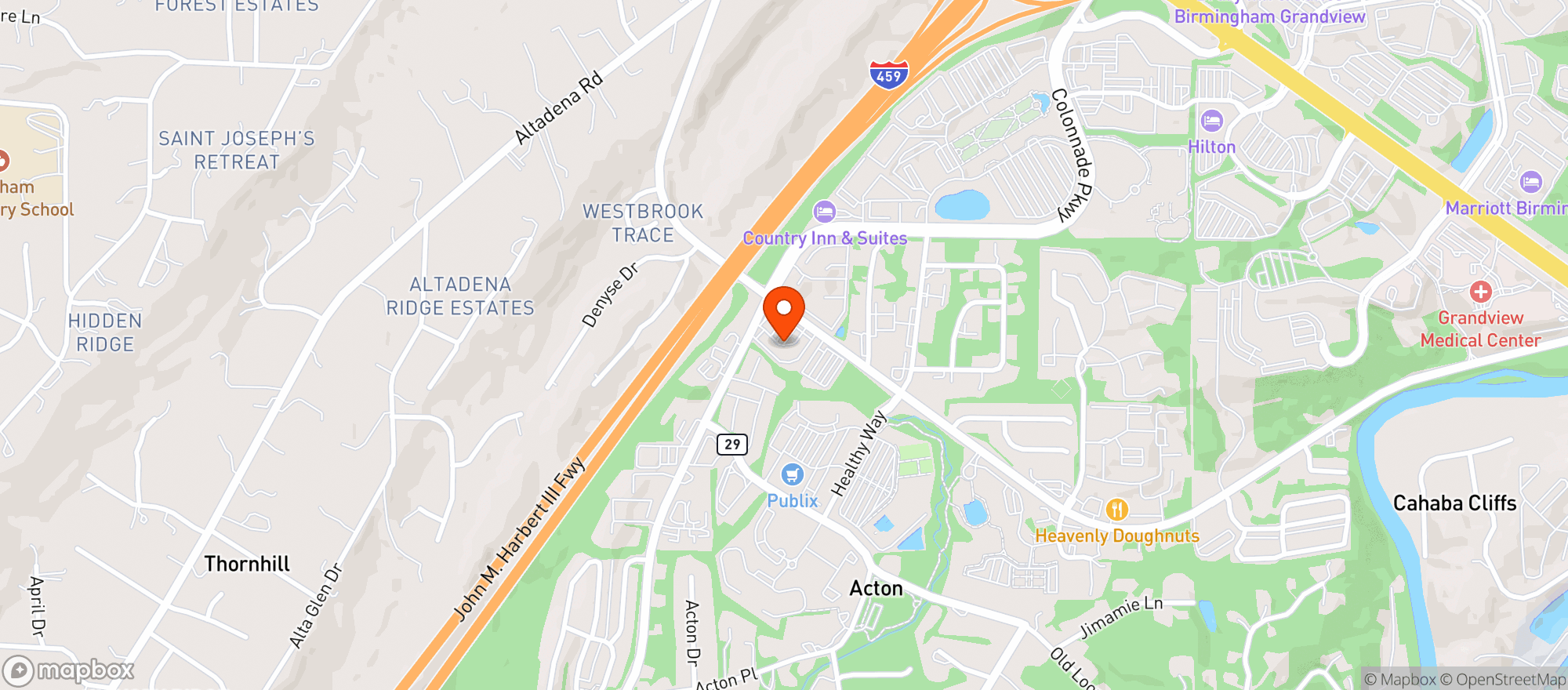 Map showing Altadena Spirits