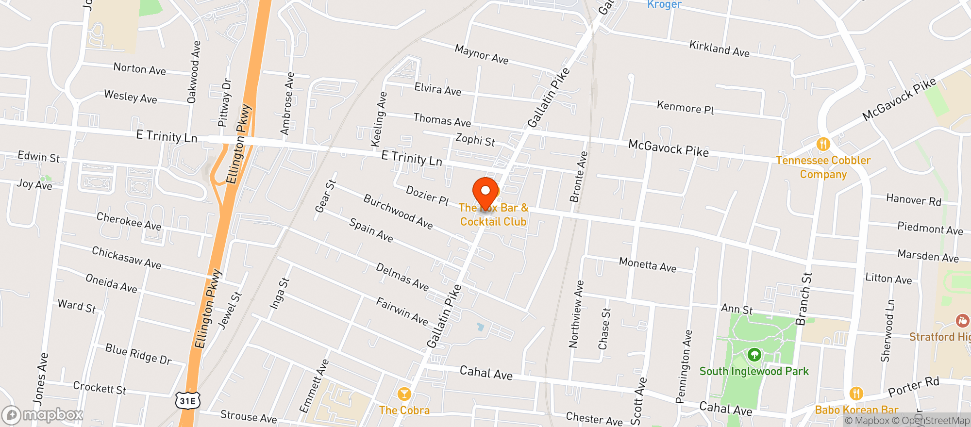 Map showing Tiger Bar