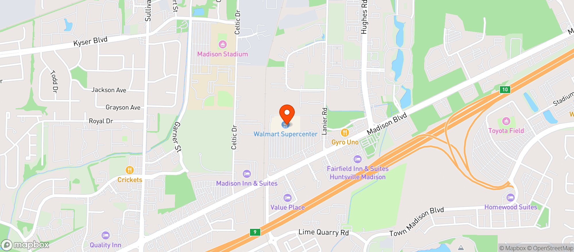 Map showing Walmart Supercenter #2690