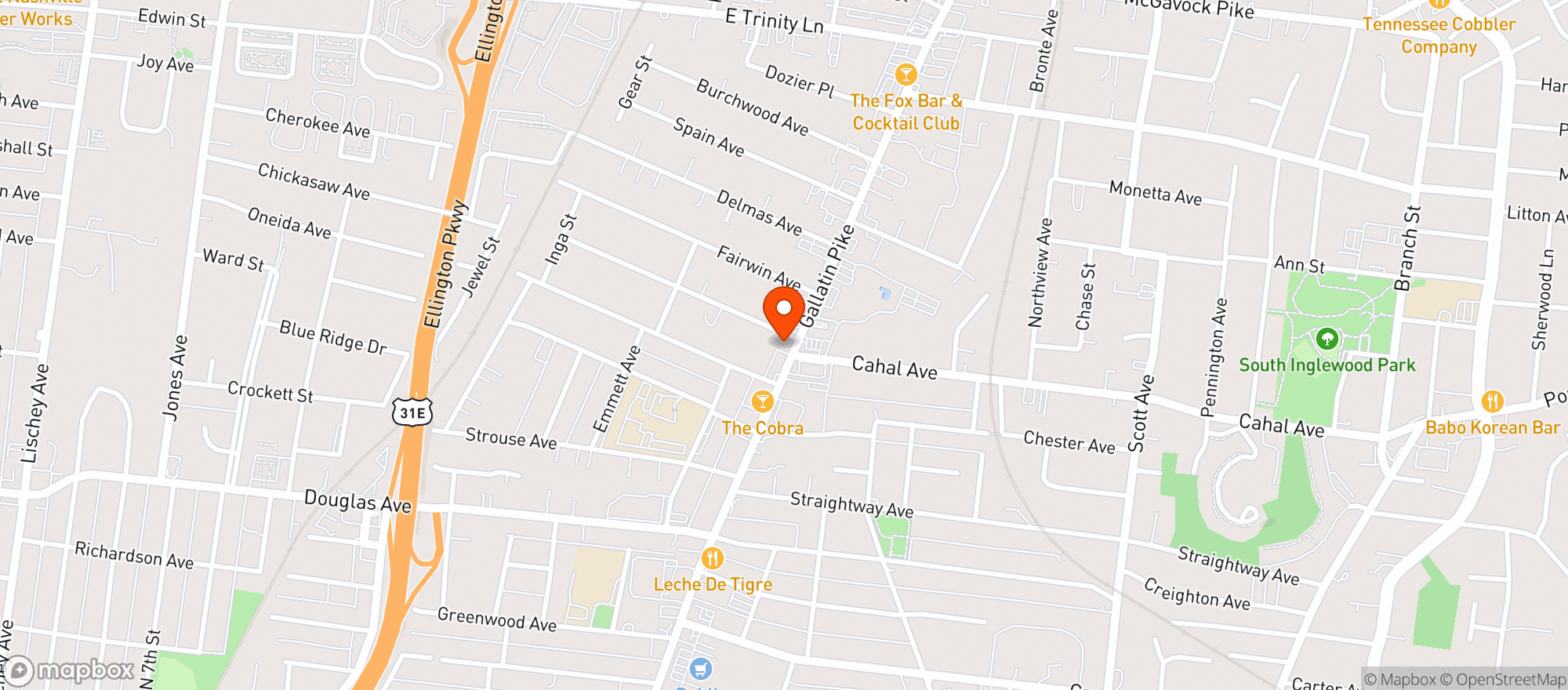 Map showing Skinny Dennis