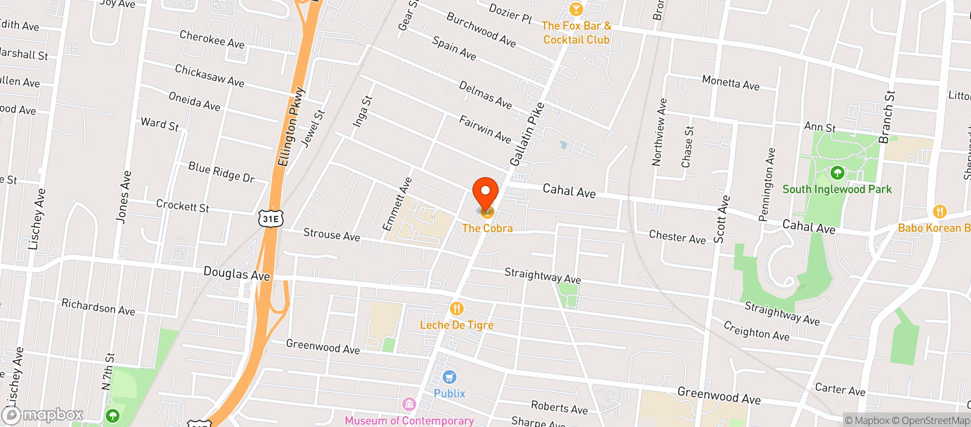 Map showing The Cobra