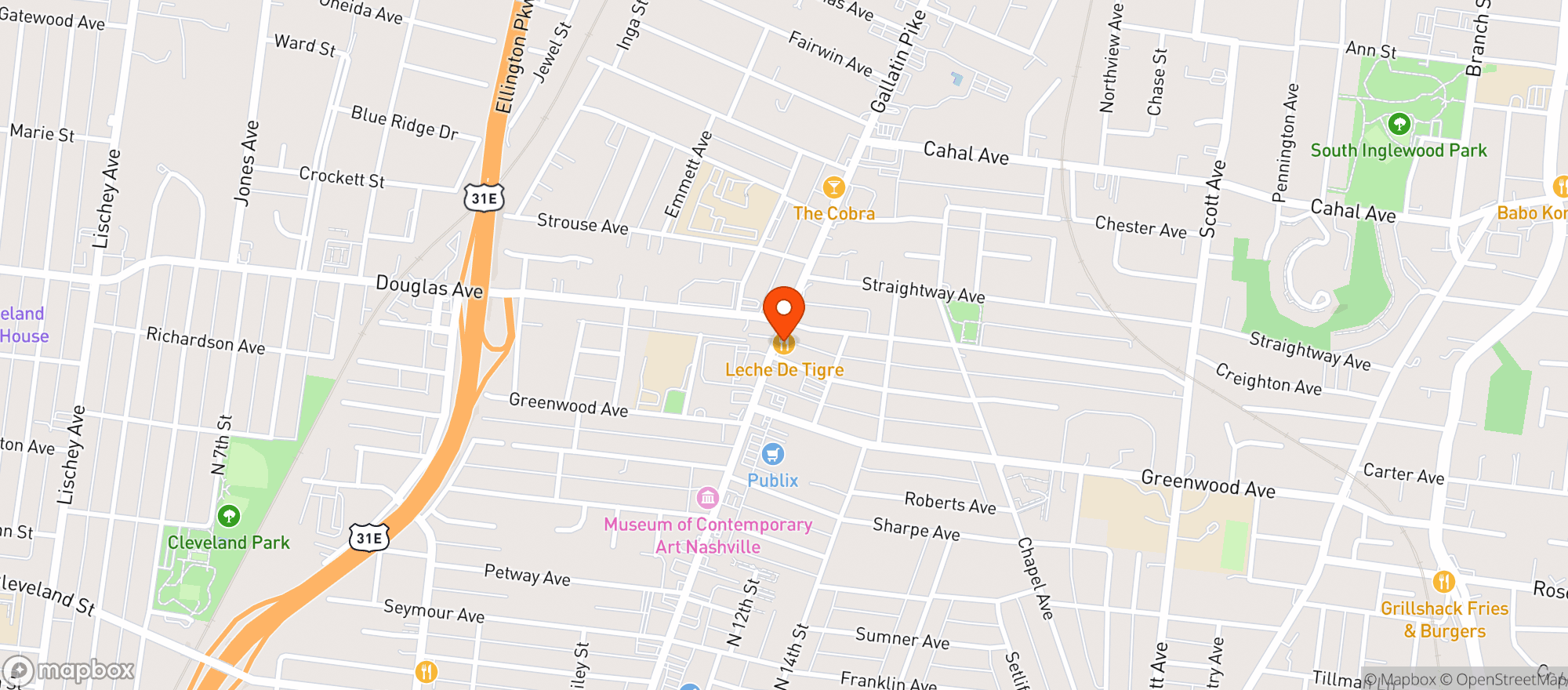 Map showing Bay 6 Nashville