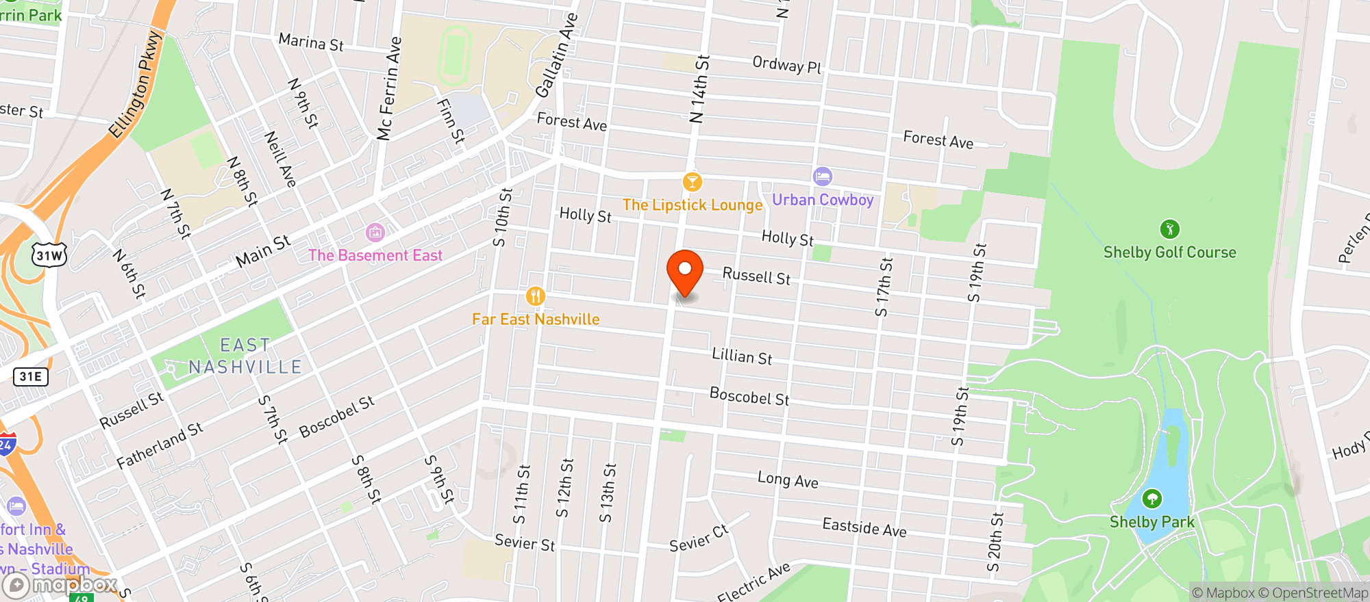 Map showing Fatherland Street Market