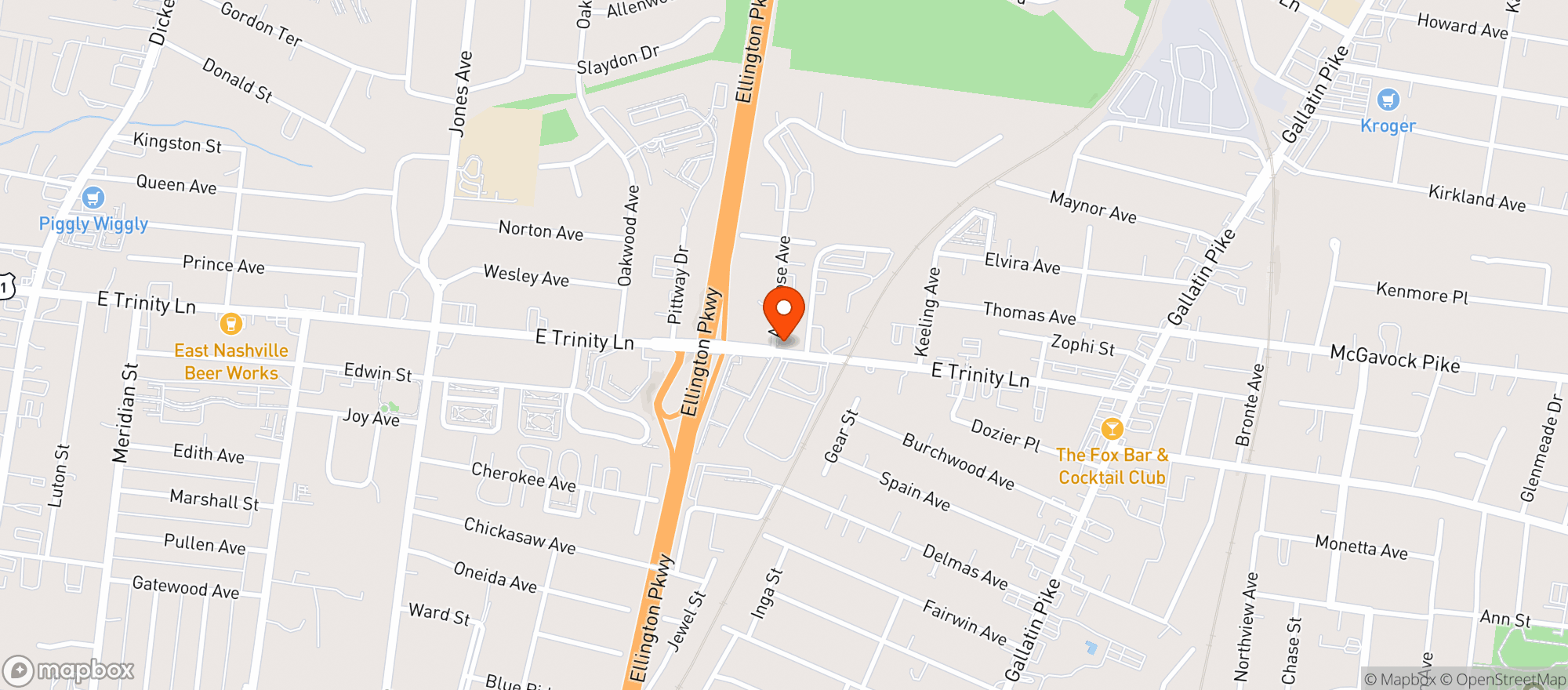 Map showing Clara Jane Hemp Dispensary