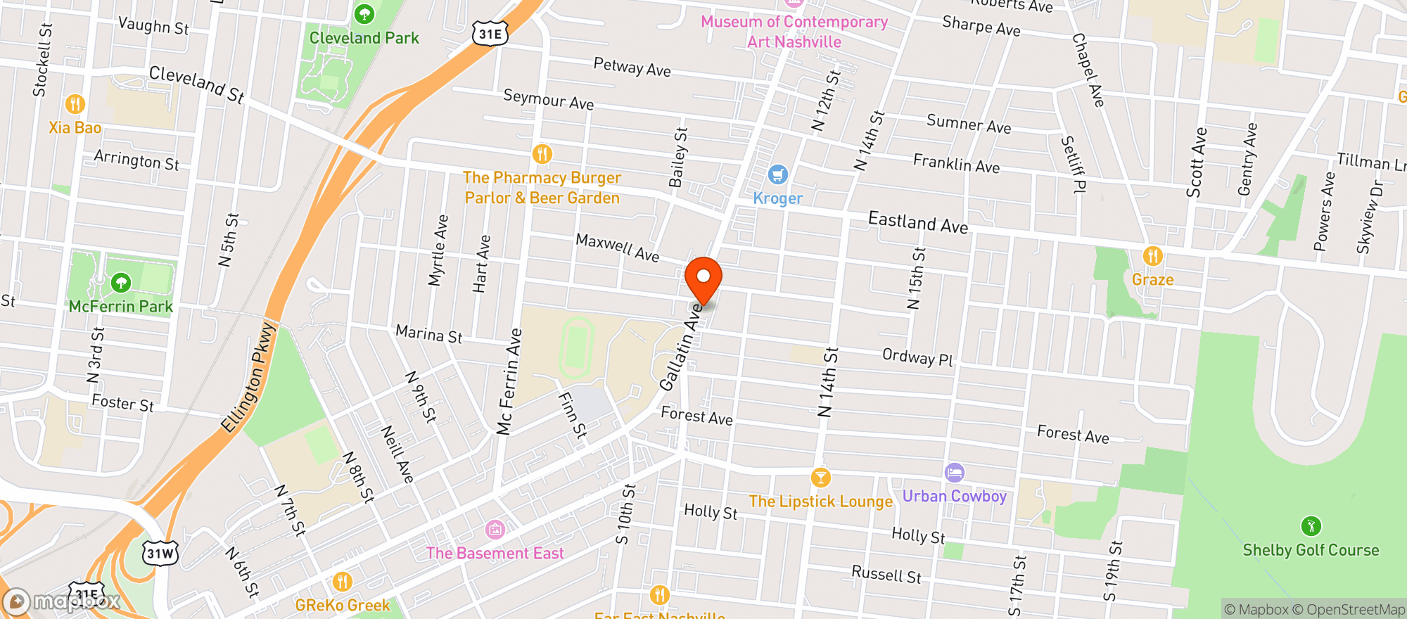 Map showing Dino's Bar & Grill