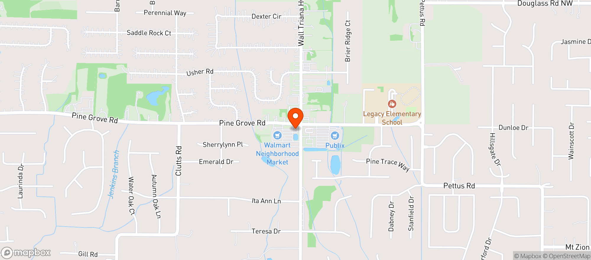 Map showing Walmart Neighborhood Market