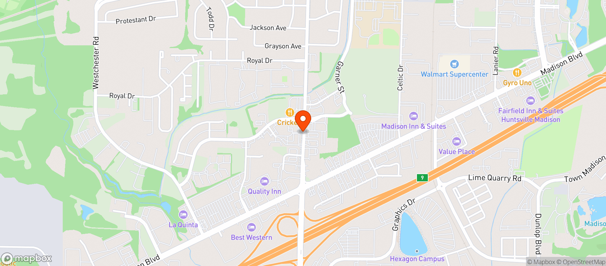 Map showing WINDMILL BEVERAGES MADISO