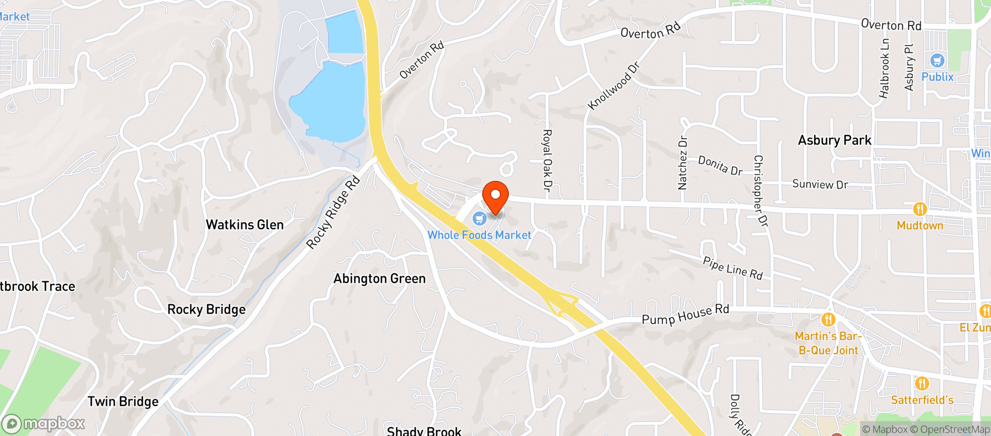 Map showing Whole Foods Market