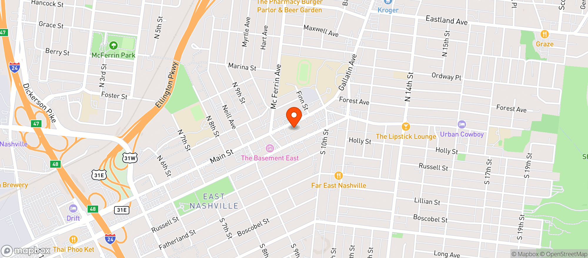Map showing Main Street Liquor Store