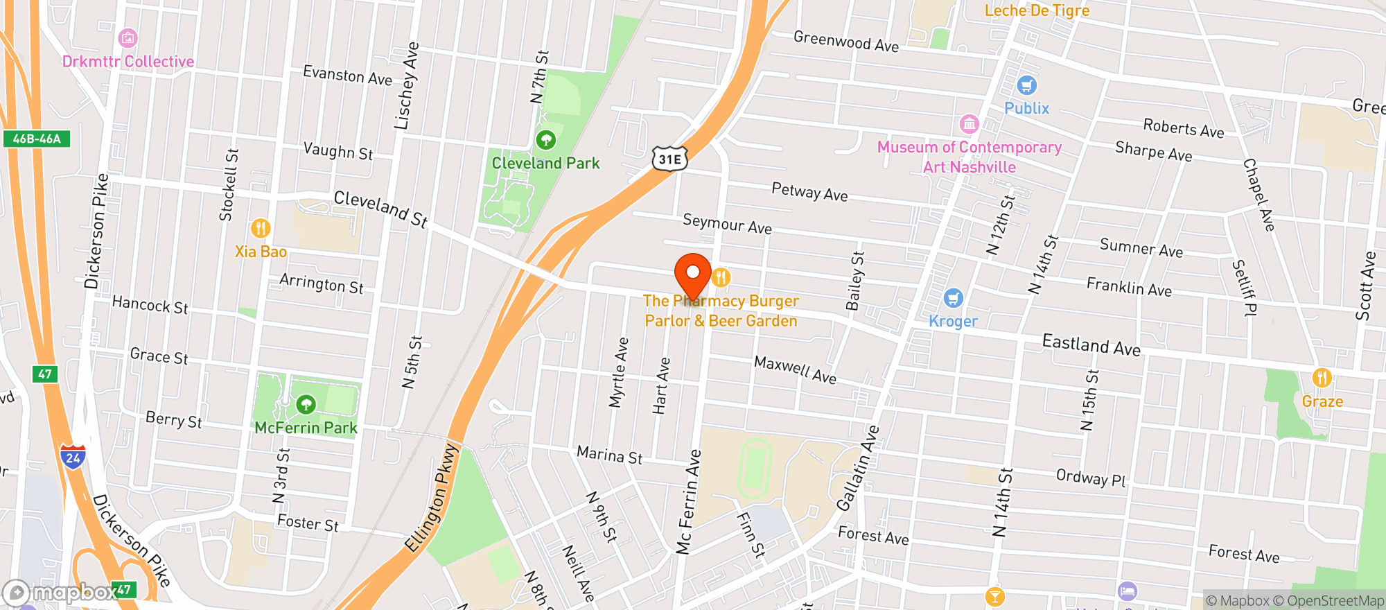 Map showing Mini Market