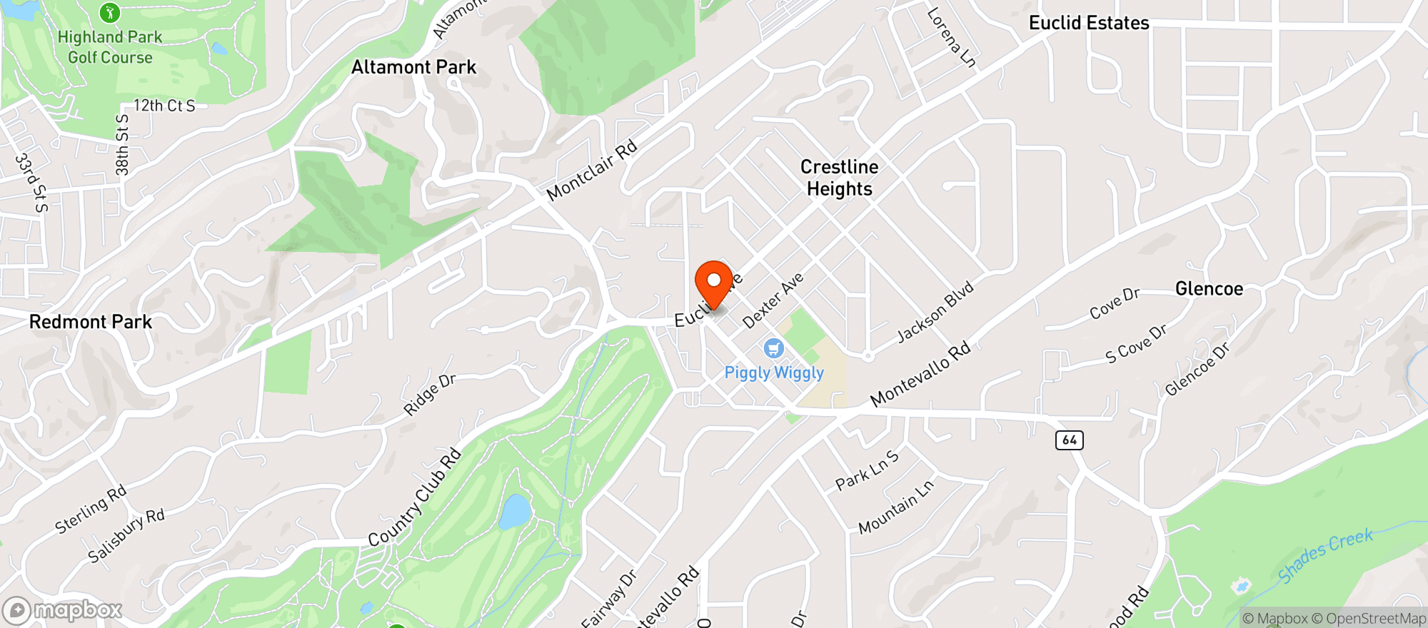 Map showing THE BOTTLE SHOP