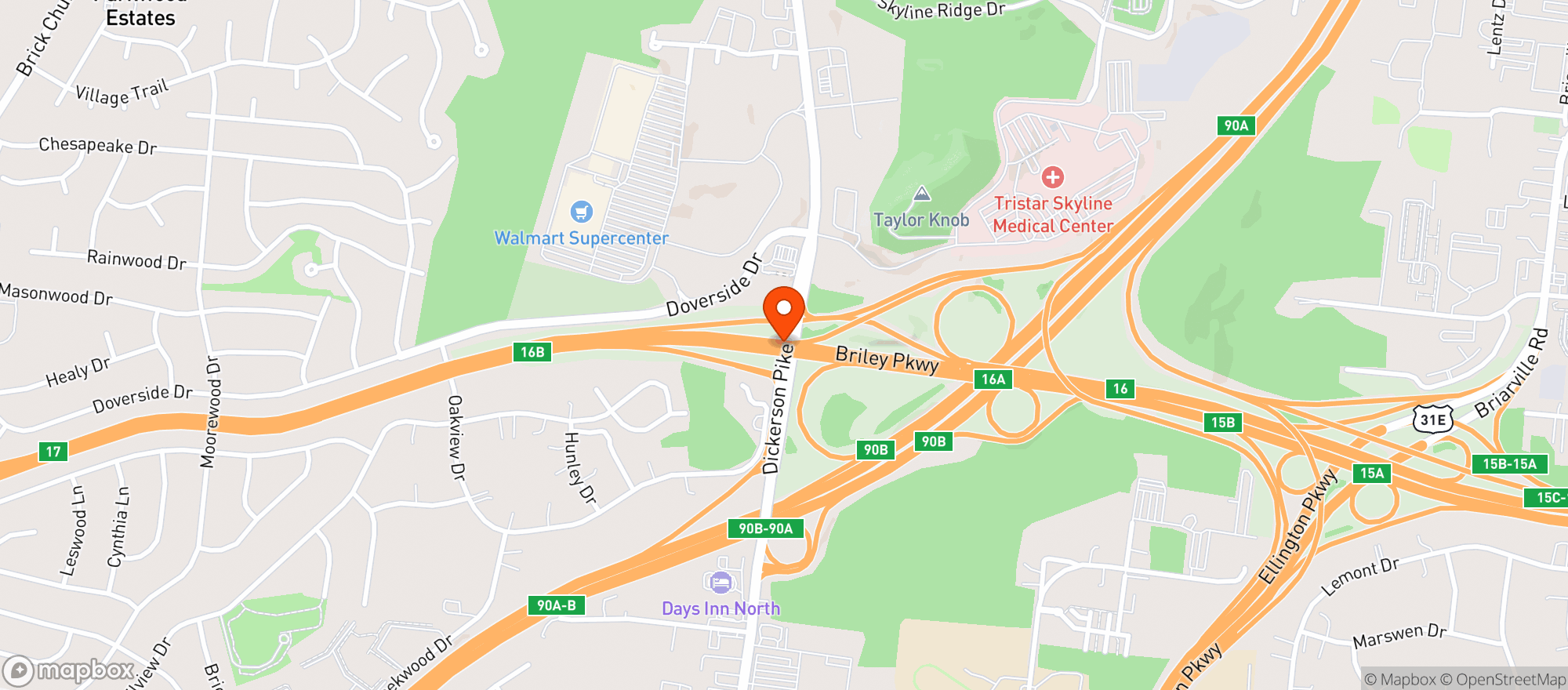 Map showing Walmart Supercenter