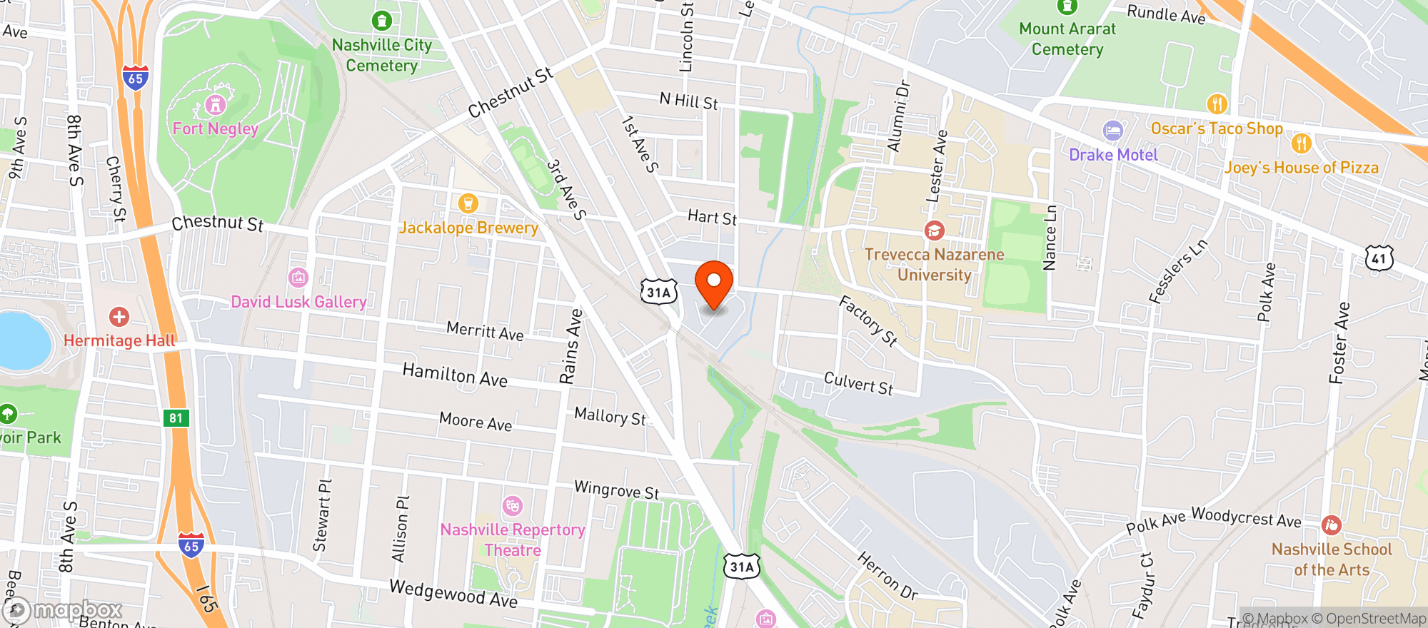Map showing Honky Tonk Party Express
