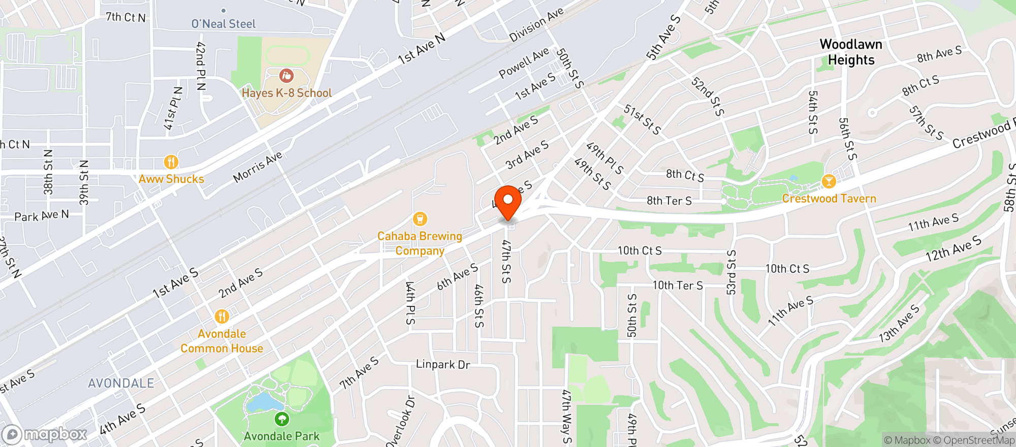 Map showing Citgo