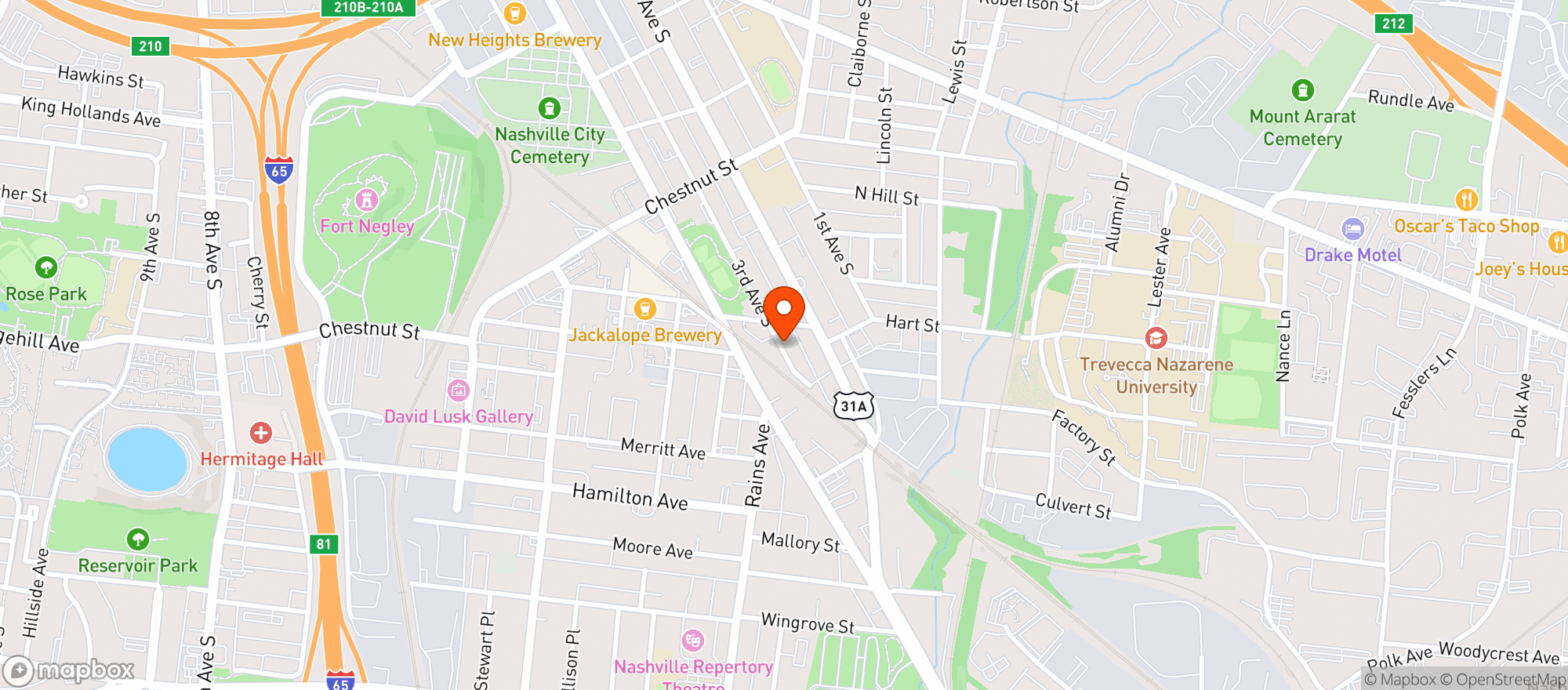 Map showing Fait la Force Brewing Co