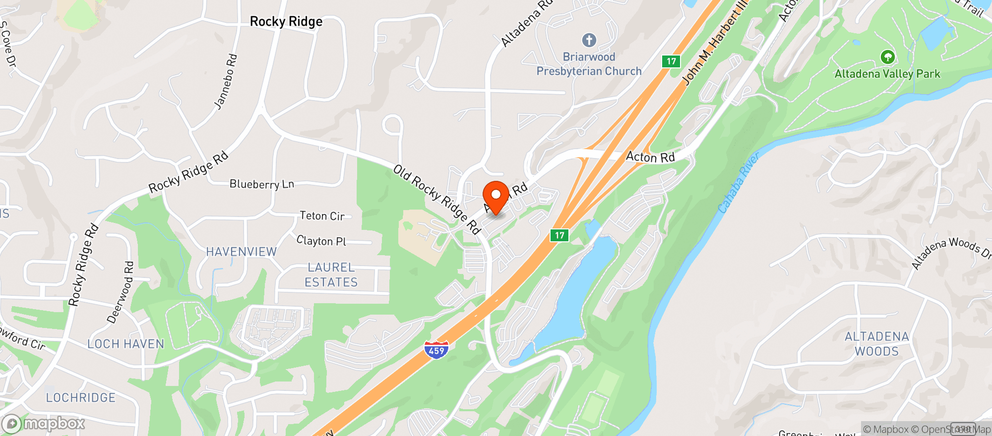 Map showing Iron City Package Store