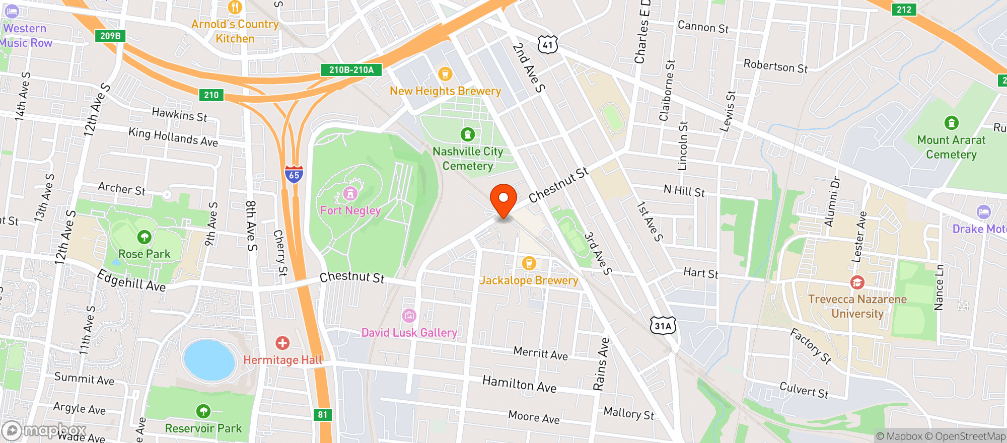 Map showing Parson's Chicken & Fish - Dicey's Tavern