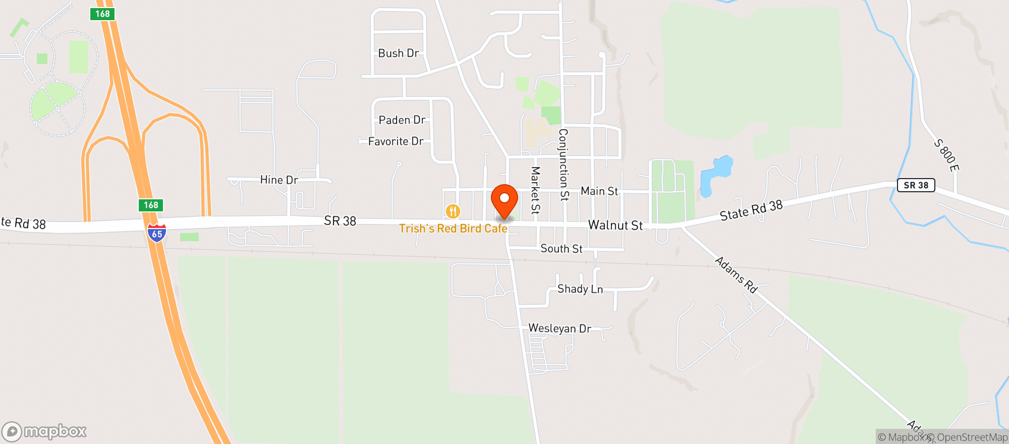 Map showing Bedrock Liquors Ii