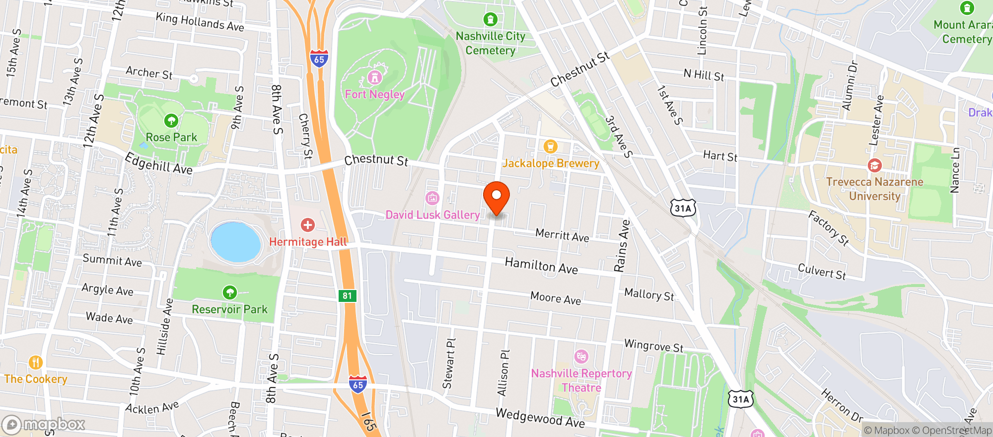 Map showing Cocktail & Key
