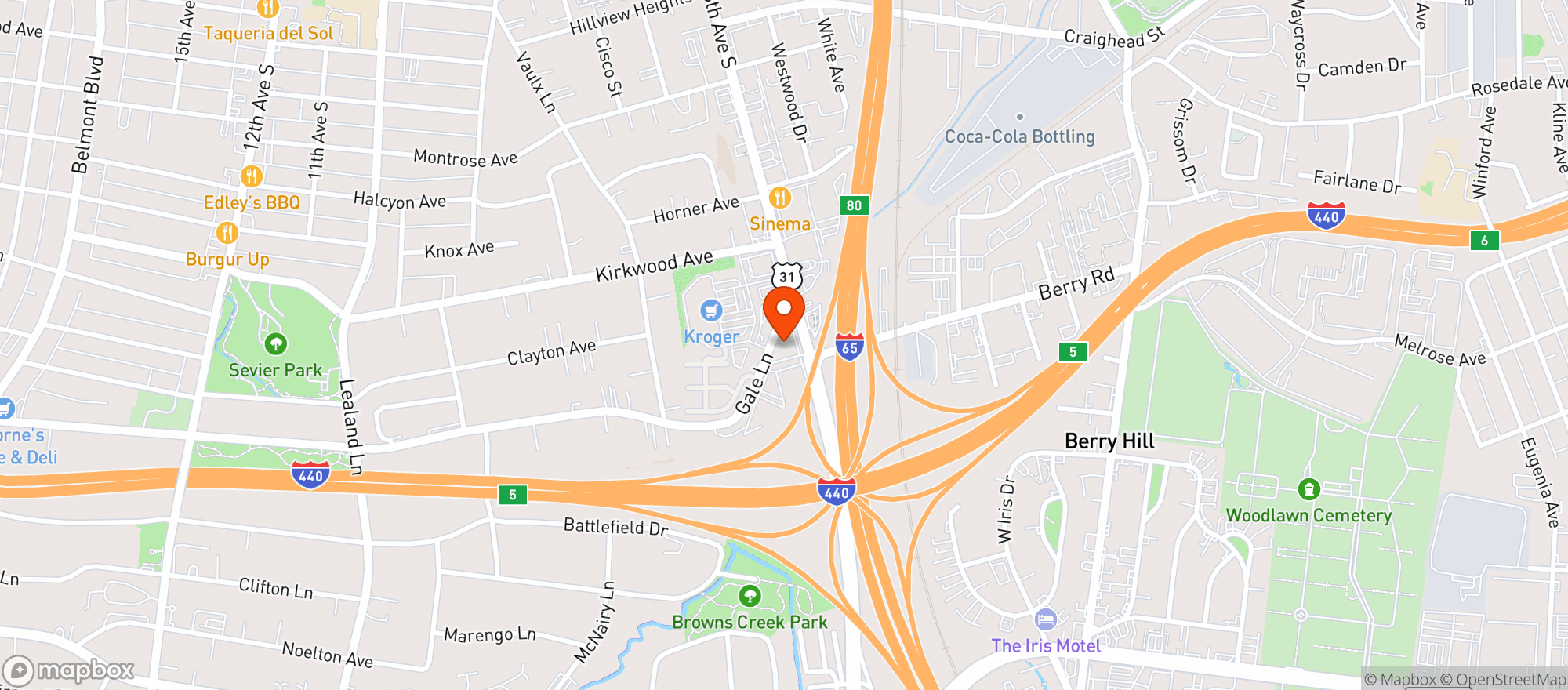 Map showing Radnor Wine & Spirits