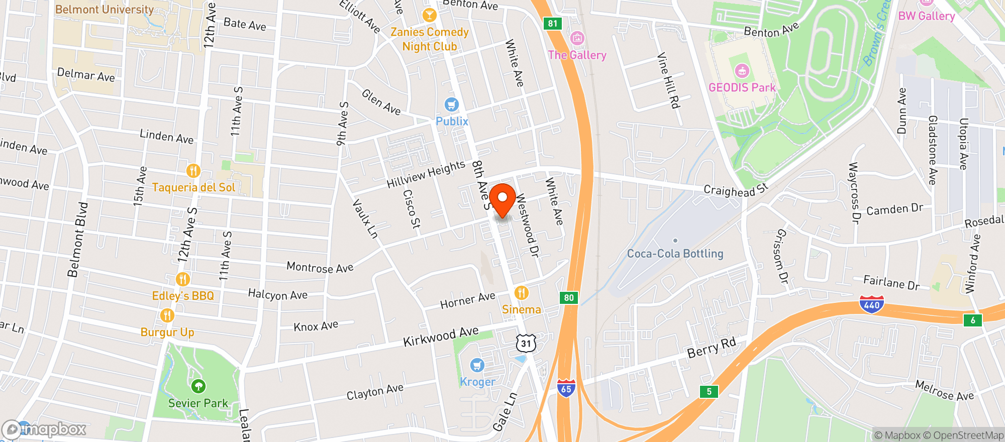 Map showing Craft Brewed