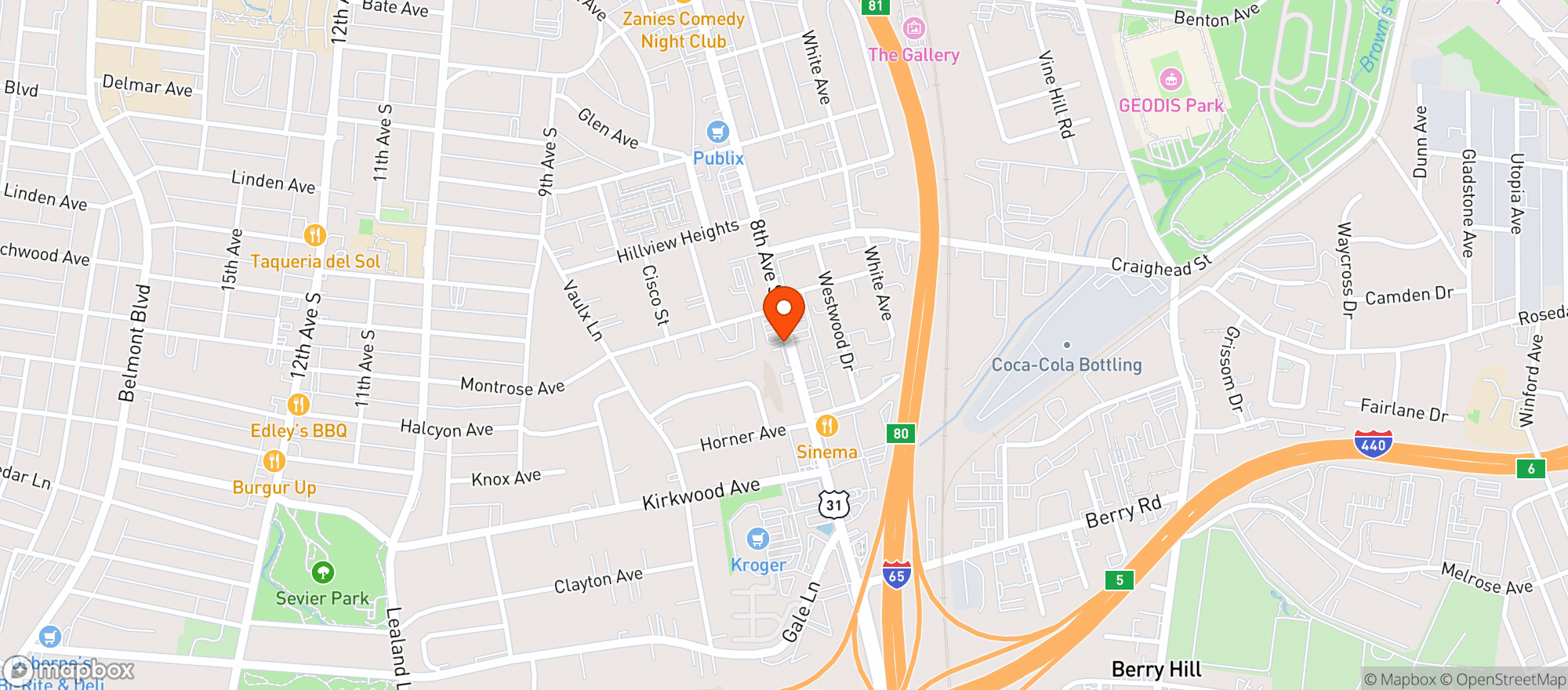 Map showing M.L. Rose (Melrose)