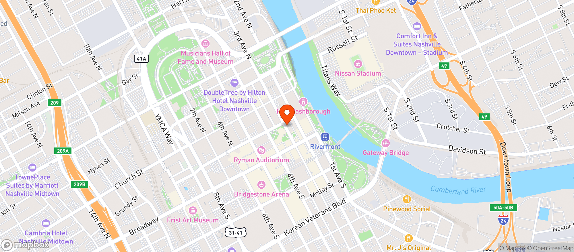Map showing Black Tap Craft Burgers & Beer