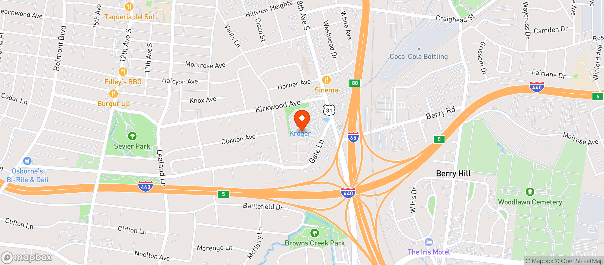 Map showing Discount (Melrose)