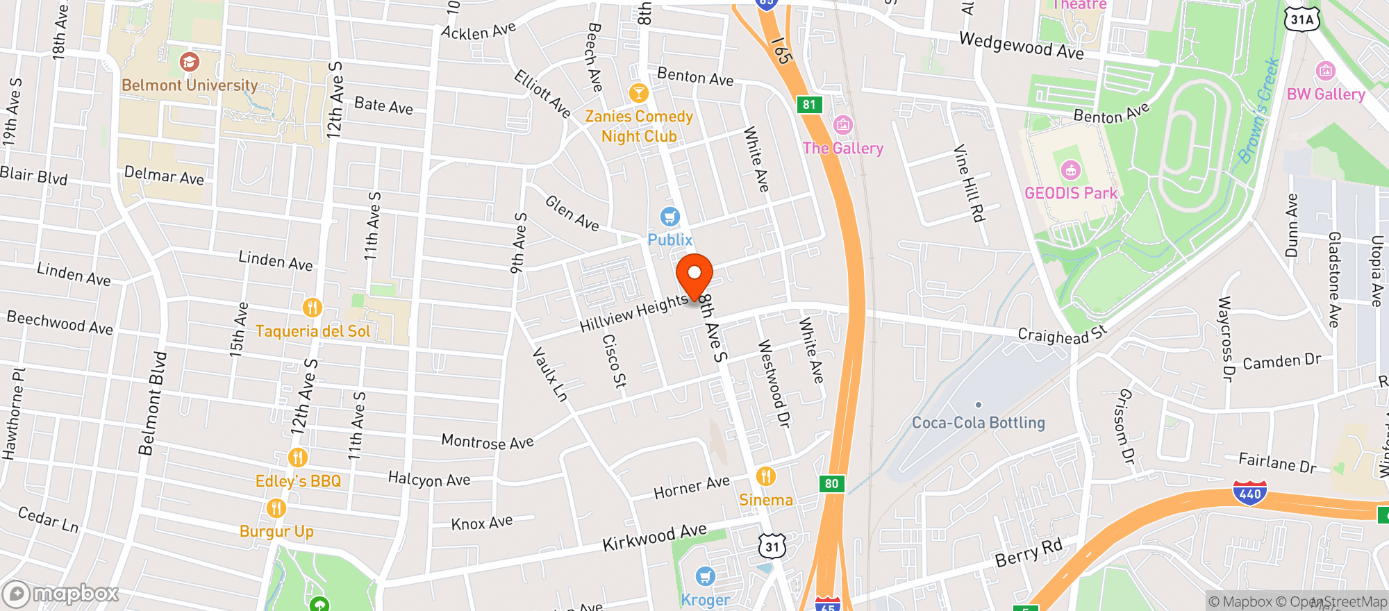 Map showing COLONIAL DISCOUNT LIQUORS