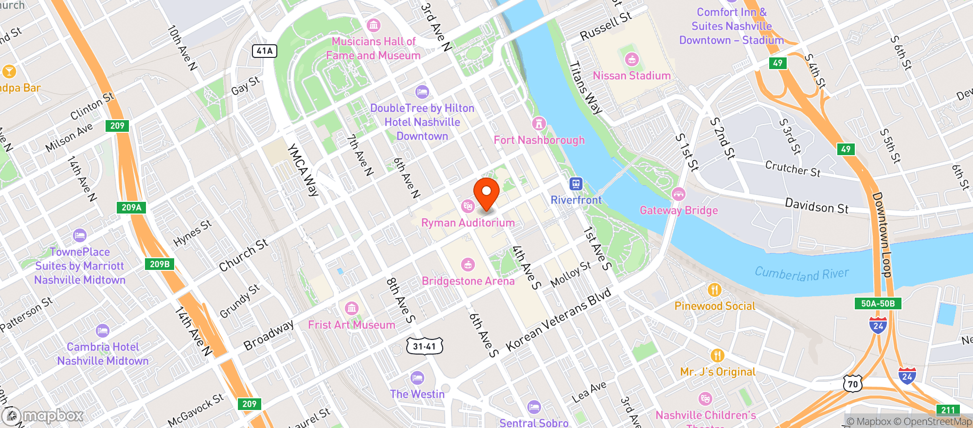 Map showing Friends In Low Places Bar & Honkey Tonk