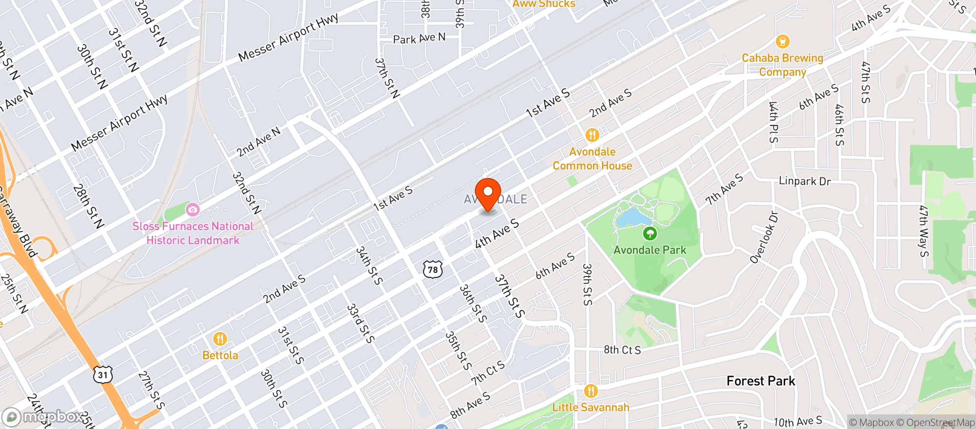 Map showing Joyland