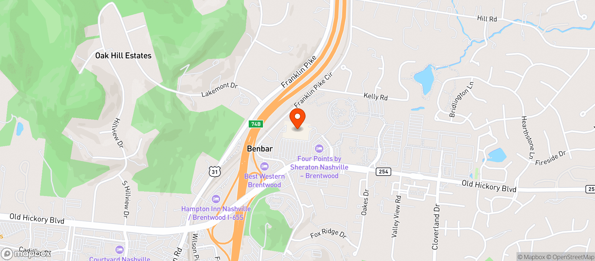 Map showing Target Brentwood