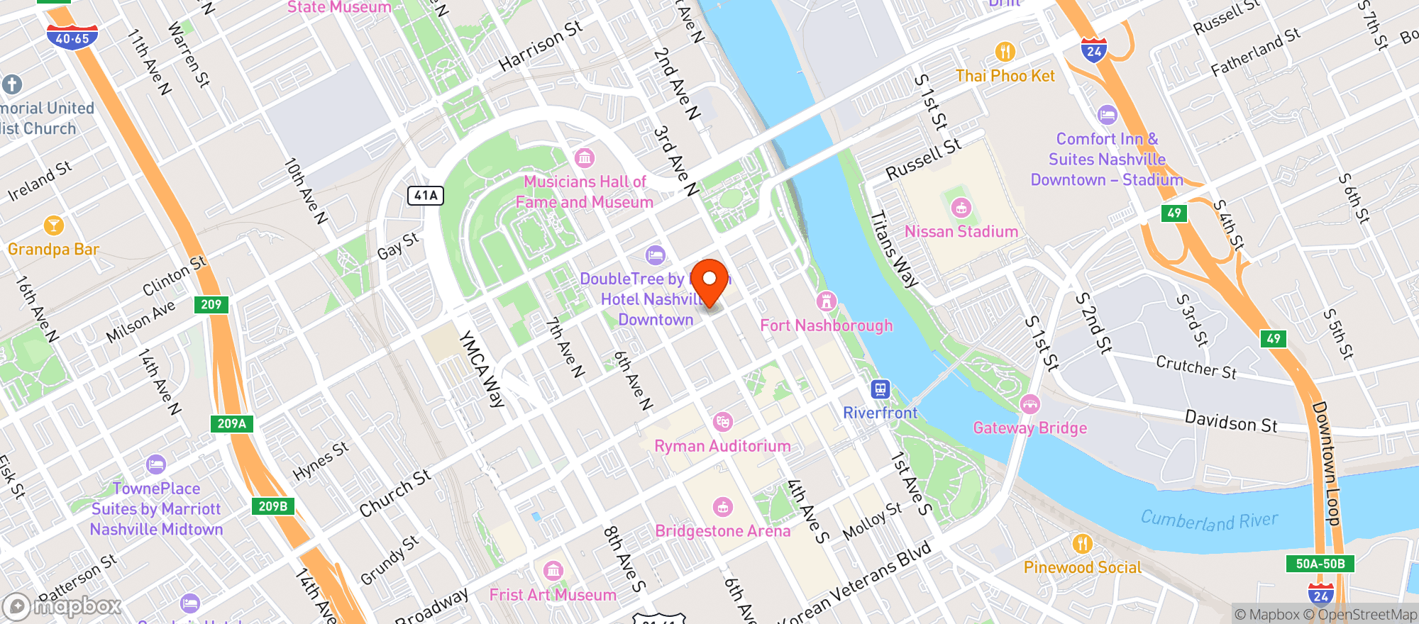 Map showing Noelle Nashville