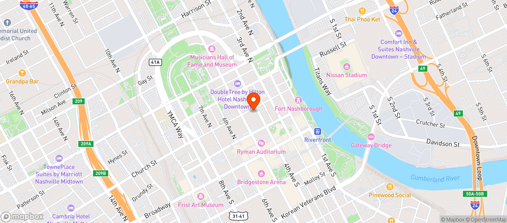 Map showing Metropolitan Wine & Spirits