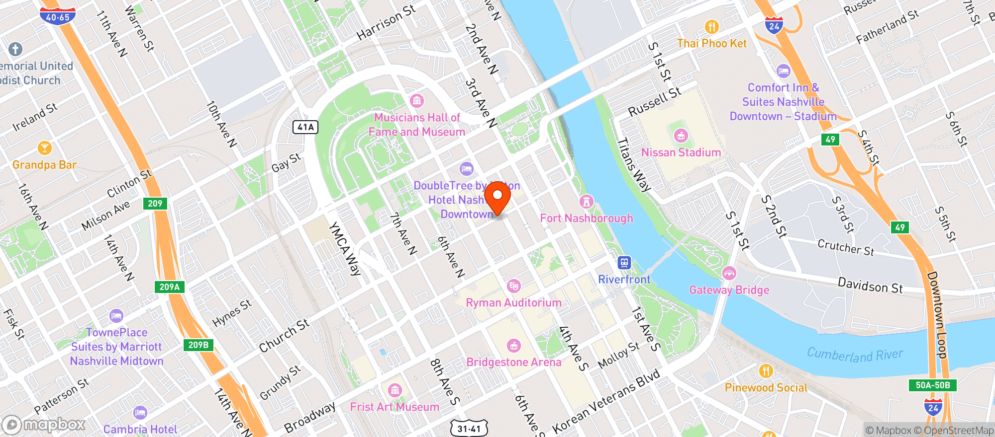 Map showing Ophelia Pizza Bar