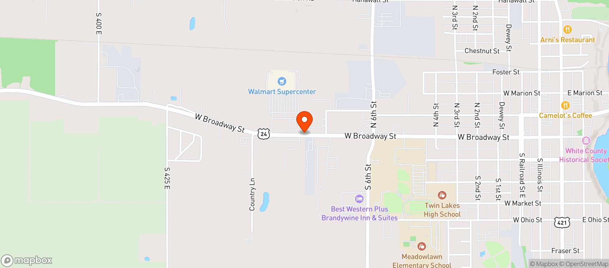 Map showing Walmart Supercenter
