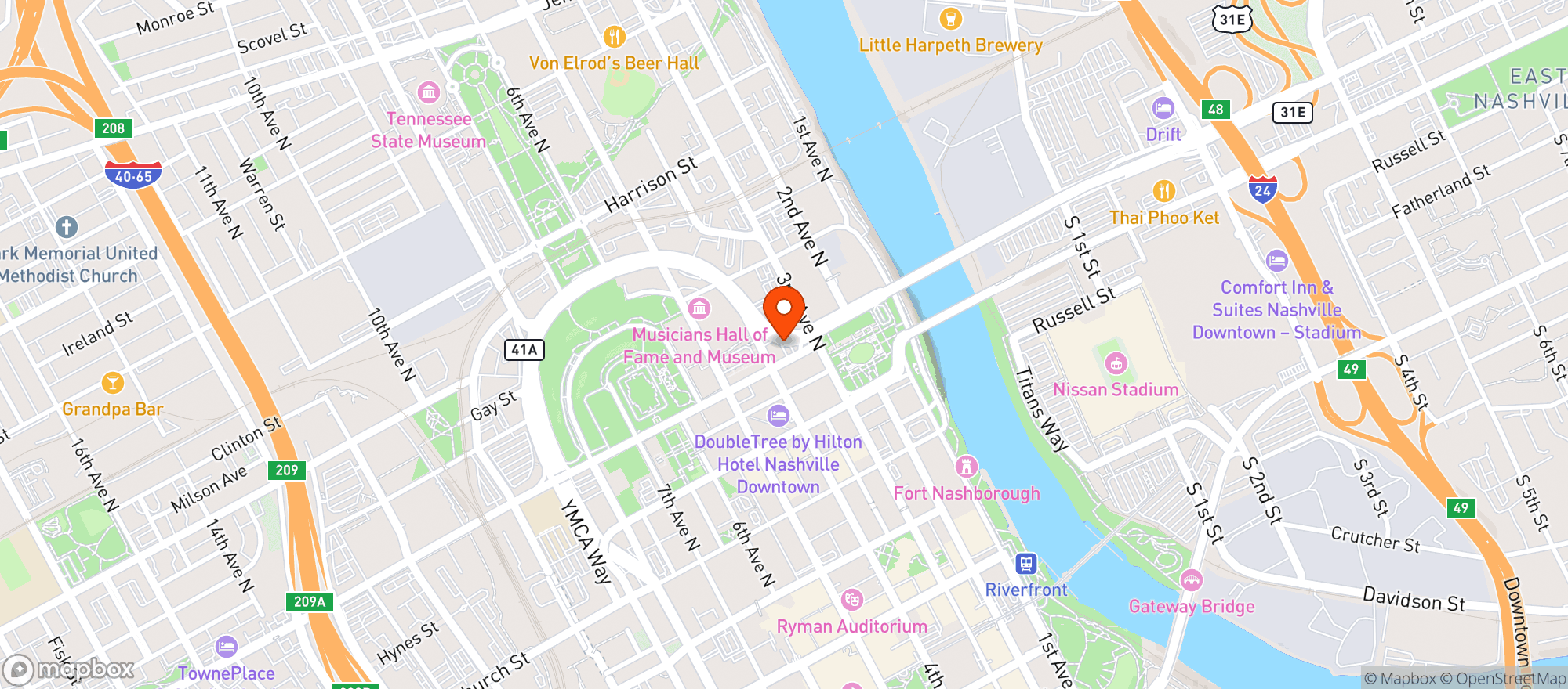 Map showing D & D Events