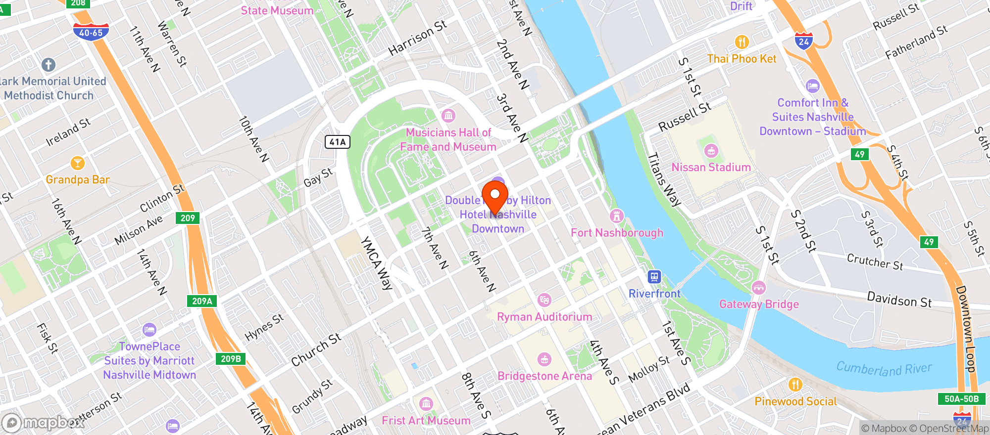 Map showing Urban Cowboy