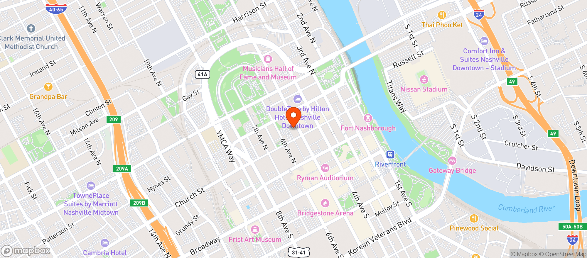 Map showing Standard Proof Whiskey Co