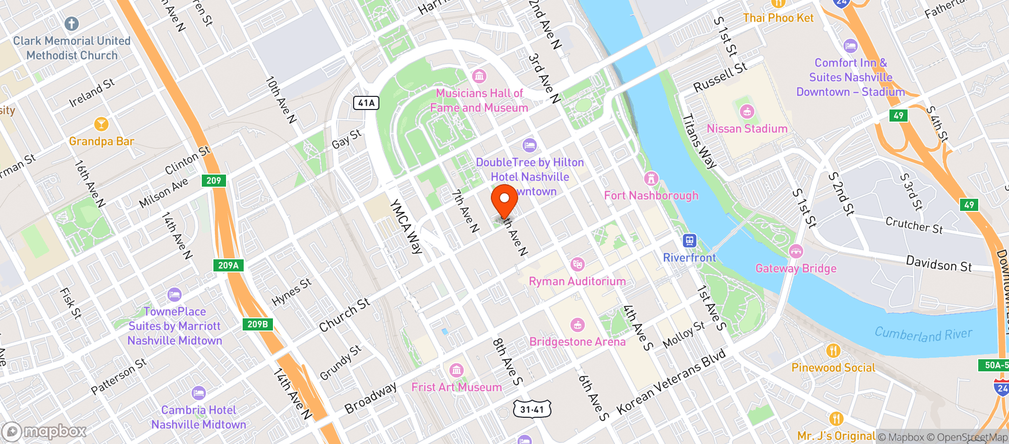 Map showing Mellow Mart