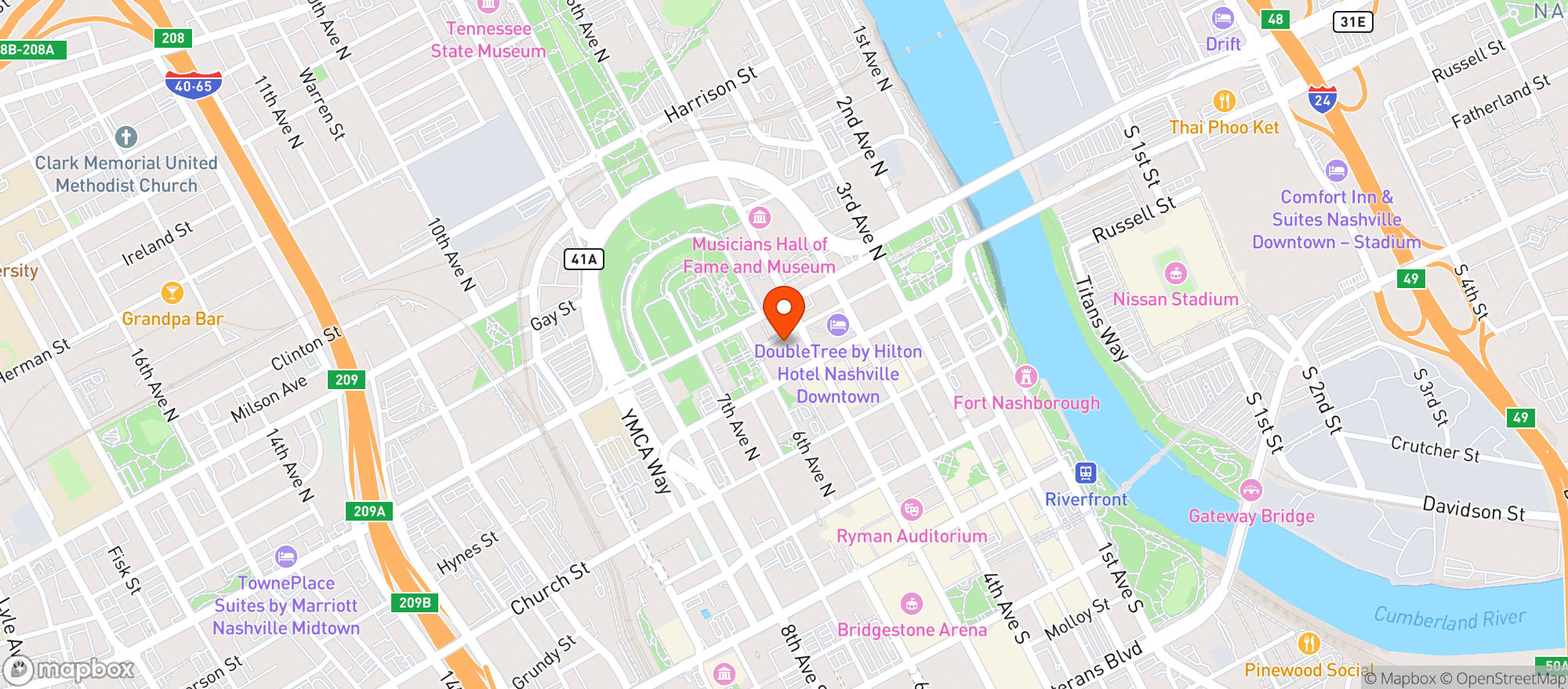Map showing Tenn Performing Art